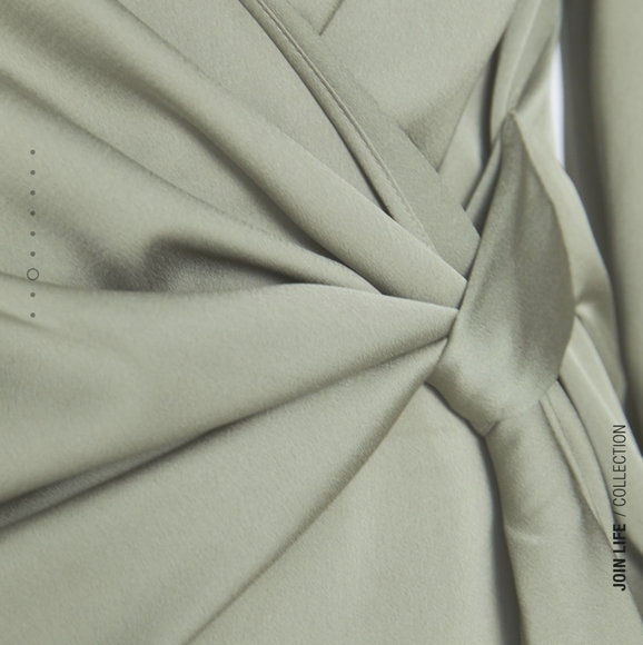 Zara | Tops | Zara Knotted Satin Effect 